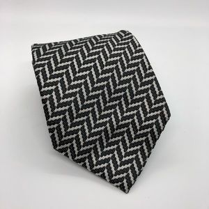 Tom Ford Black and Silver 100% Silk Tie